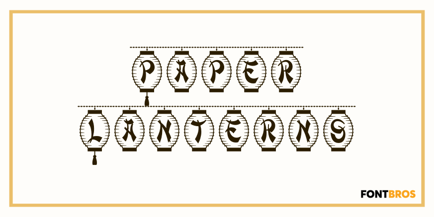 Paper Lanterns Font Poster