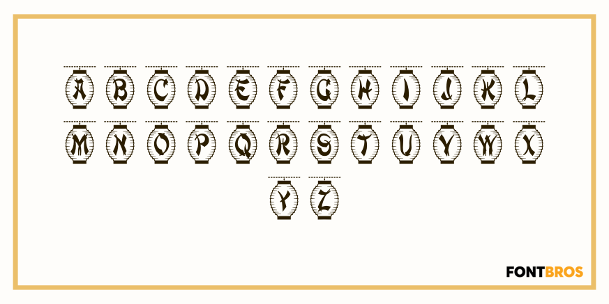 Paper Lanterns Font Poster #3