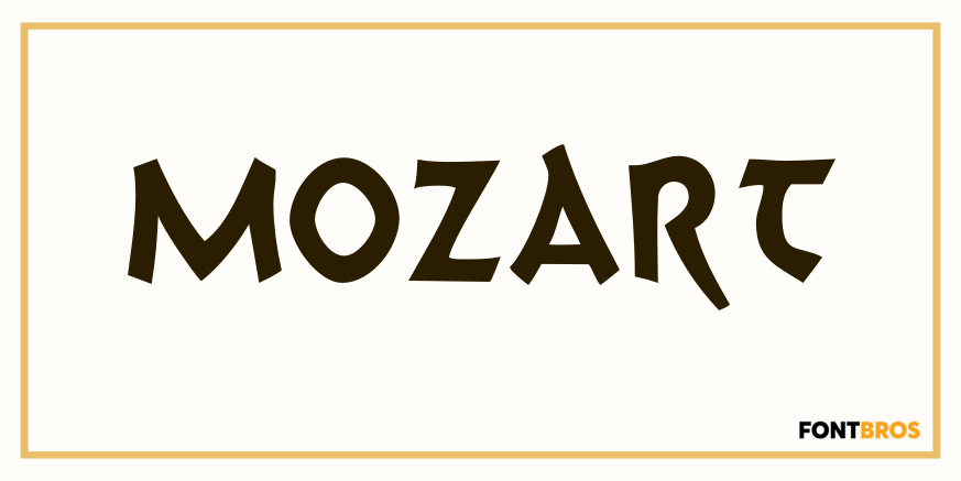 Mozart Font Poster