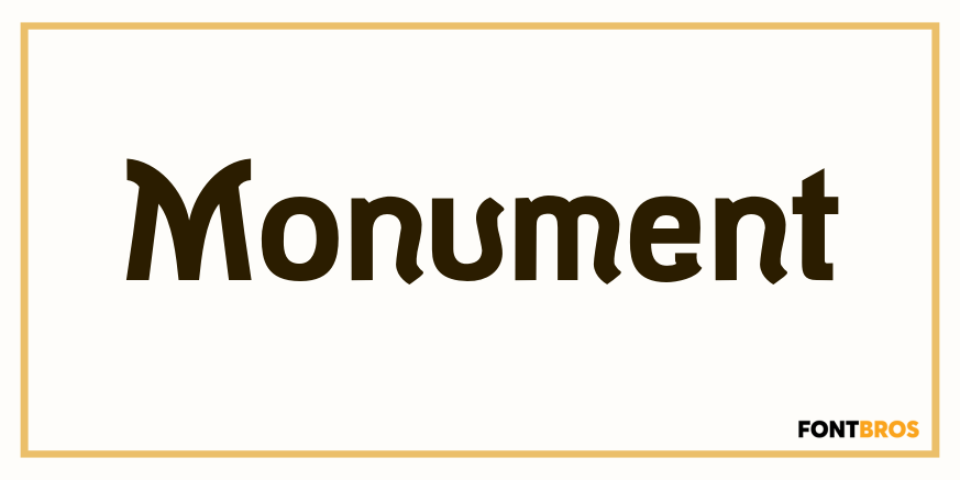 Monument Font Poster