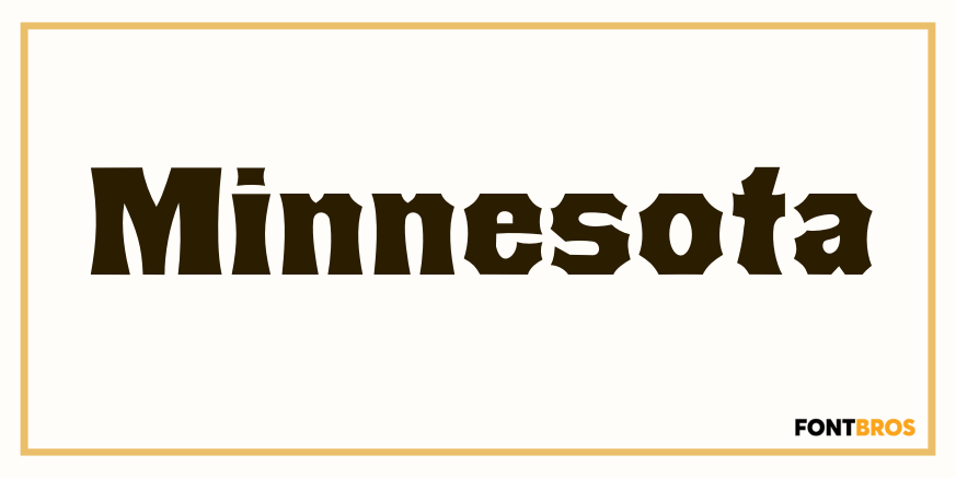 Minnesota Font Poster