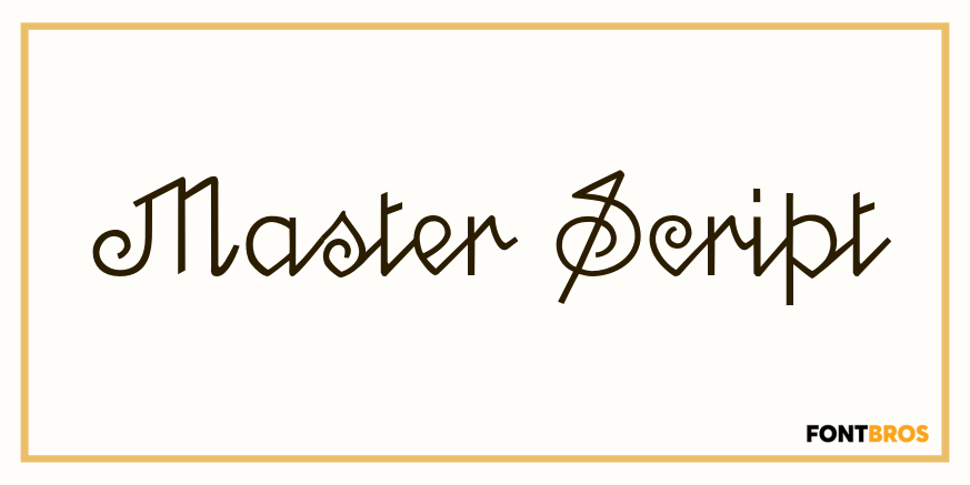 Master Script Font Poster