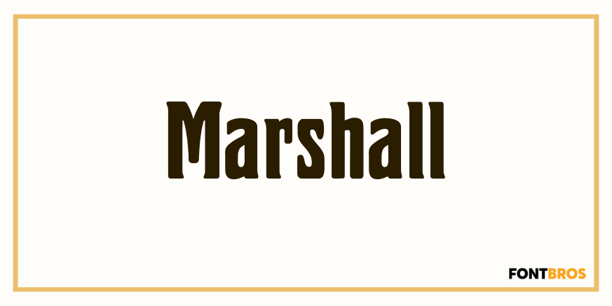 Marshall Font Poster