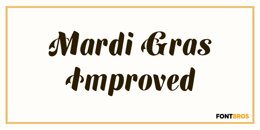 Mardi Gras Improved Font Poster