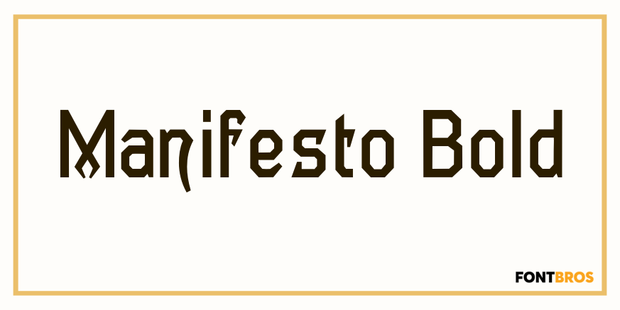 Manifesto Bold Font Family Poster