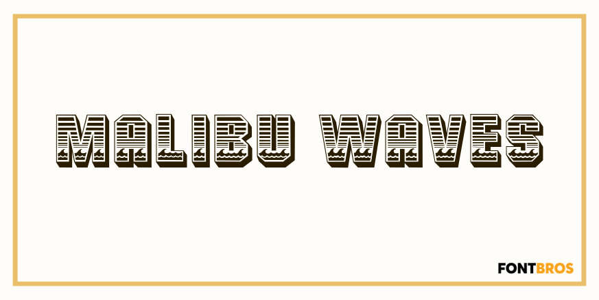 Malibu Waves Font Poster