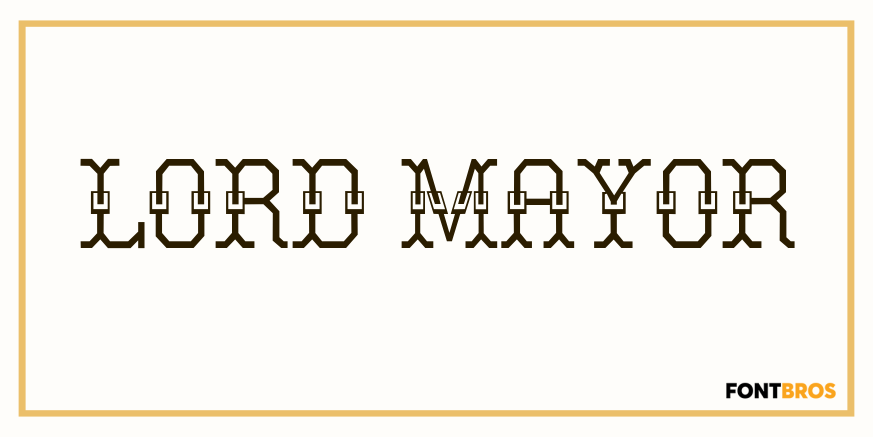 Lord Mayor Font Poster