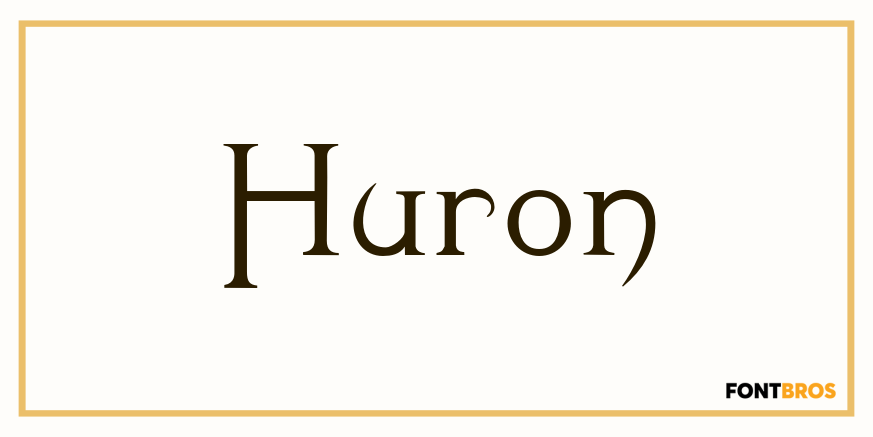 Huron Font Poster