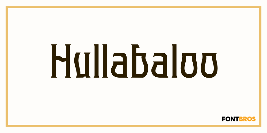 Hullabaloo Font Poster
