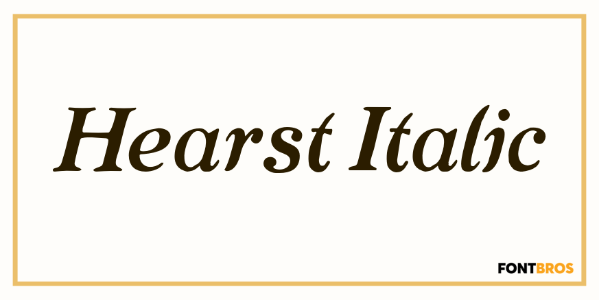 Hearst Italic Font Poster