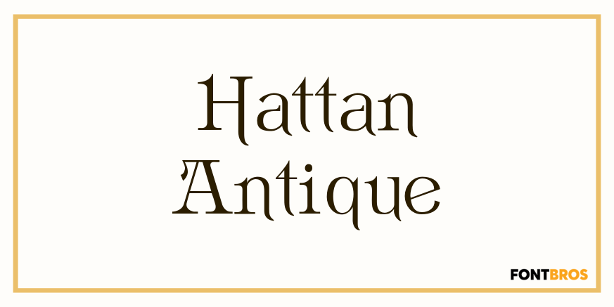 Hattan Antique Font Poster