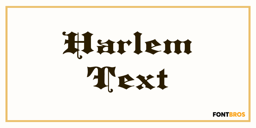Harlem Text Font Poster