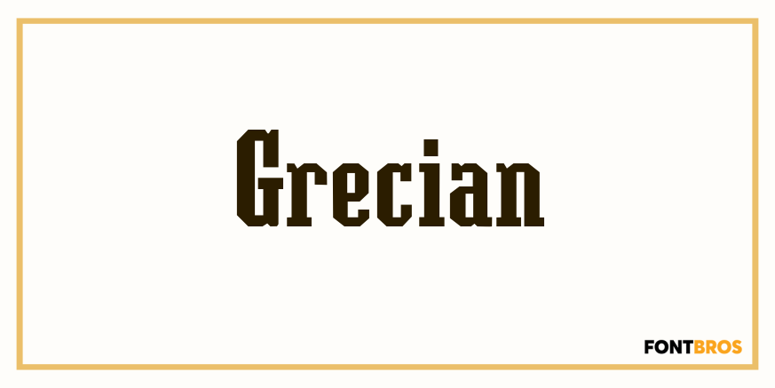 Grecian Font Poster