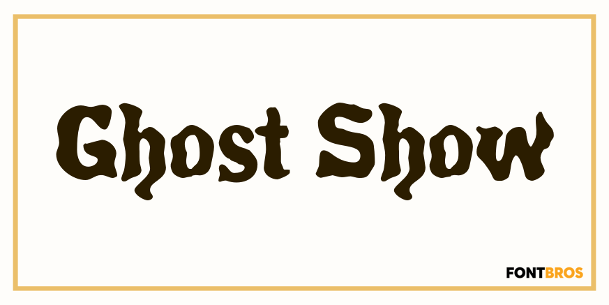 Ghost Show Font Poster