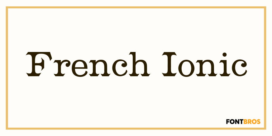 French Ionic Font Poster