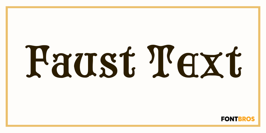 Faust Text Font Poster