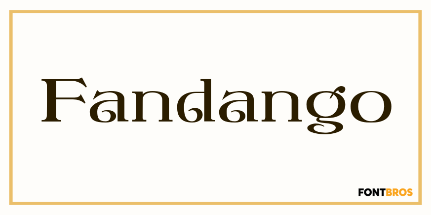 Fandango Font Poster