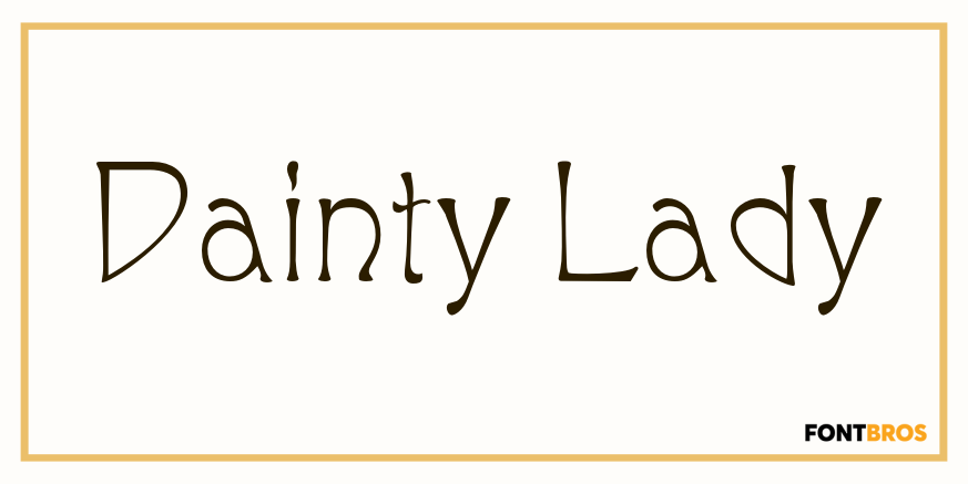 Dainty Lady Font Poster