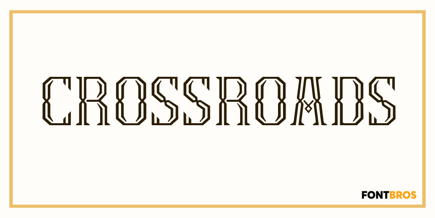 Crossroads Font Poster