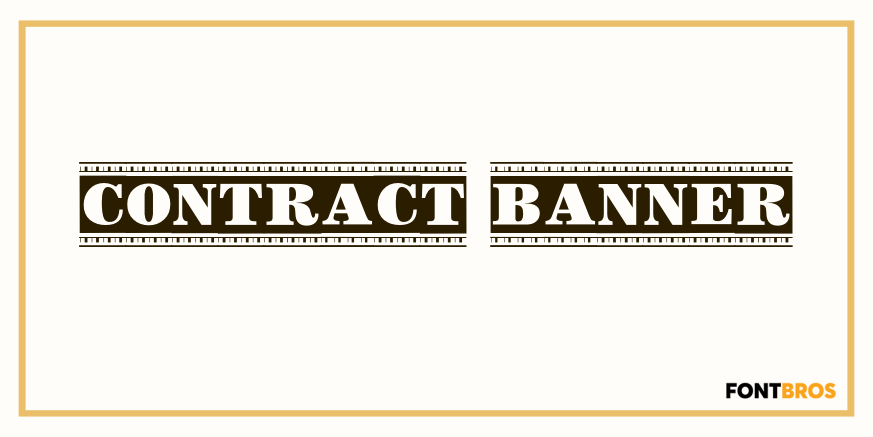 Contract Banner Font Poster