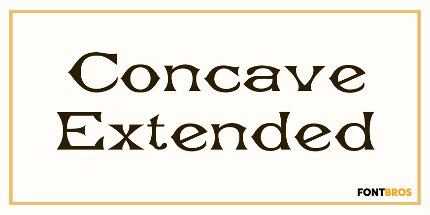 Concave Extended Font Poster