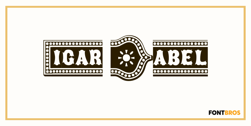 Cigar Label Font Poster