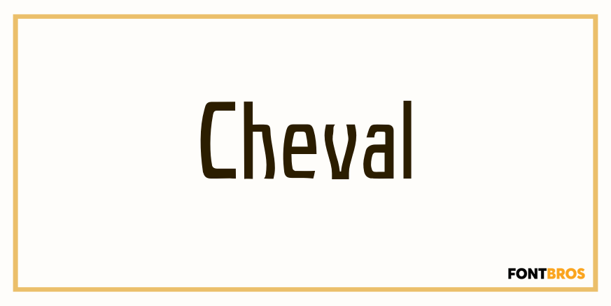 Cheval Font Poster