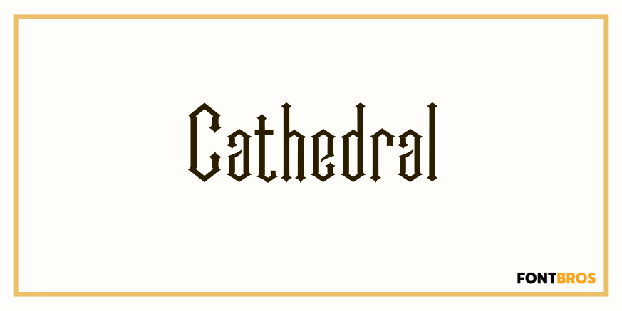 Cathedral Font Poster