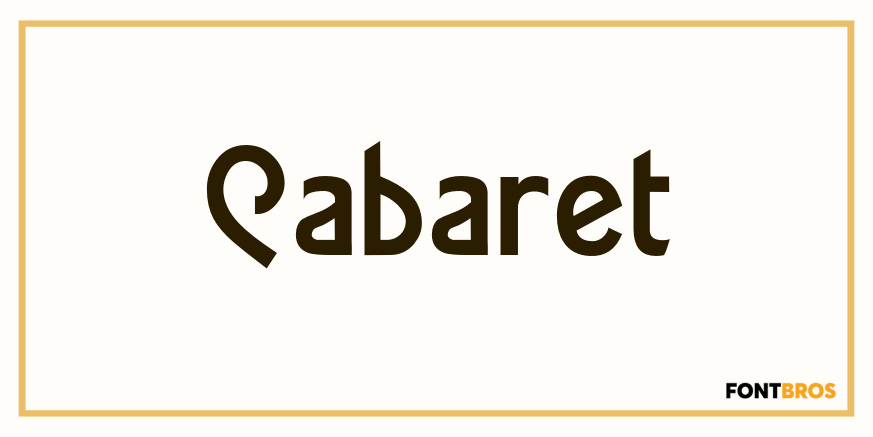 Cabaret Font Poster