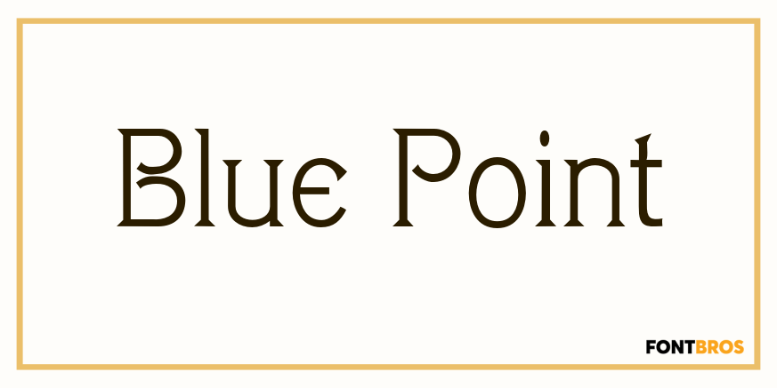Blue Point Font Poster