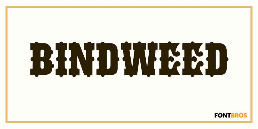 Bindweed Font Poster