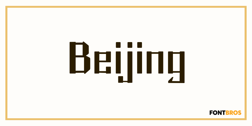 Beijing Font Poster