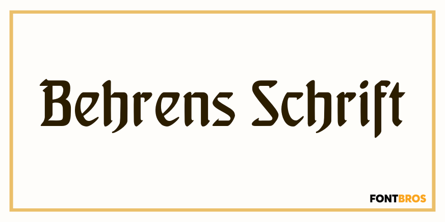 Behrens Schrift Font Poster