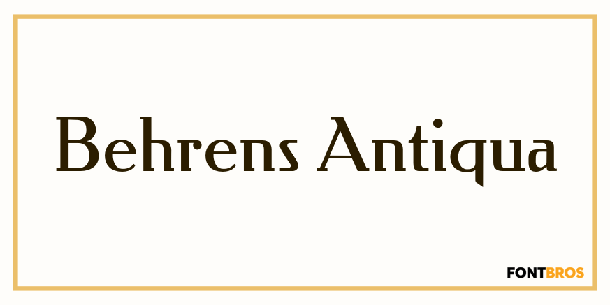 Behrens Antiqua Font Poster