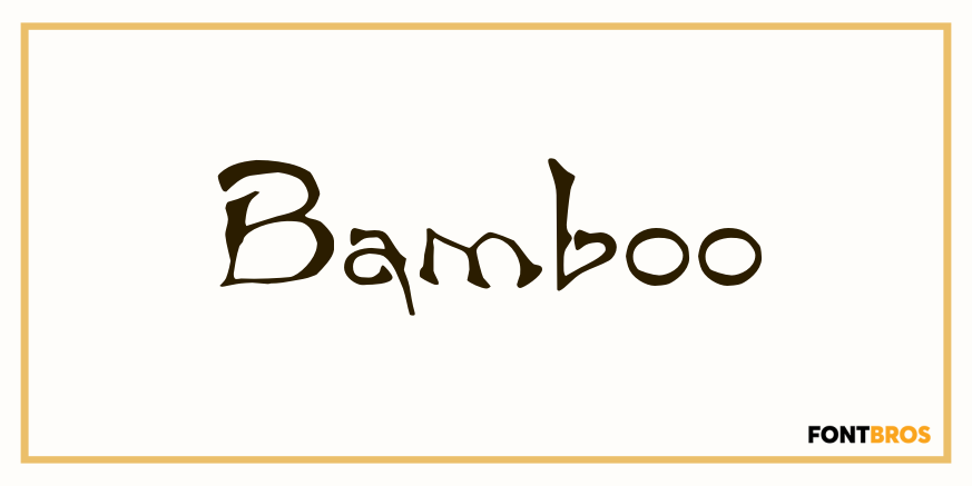 Bamboo Font Poster