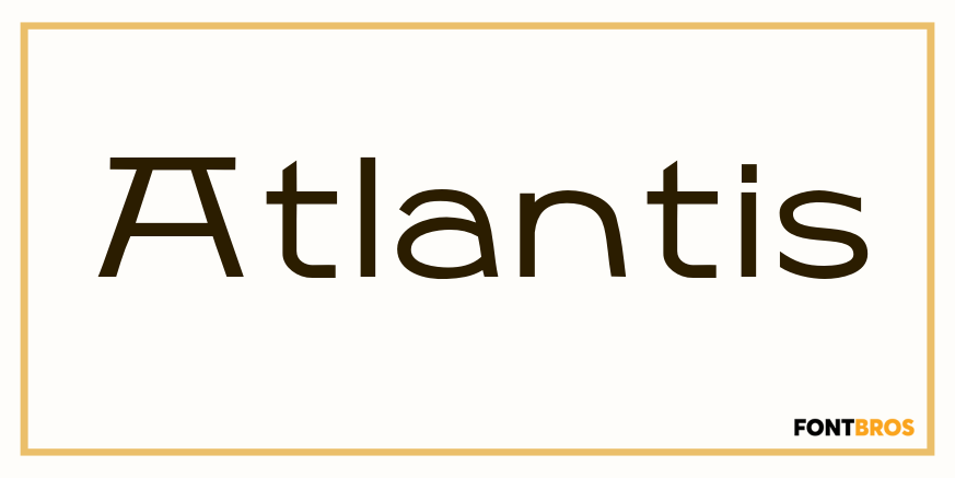 Atlantis Font Poster
