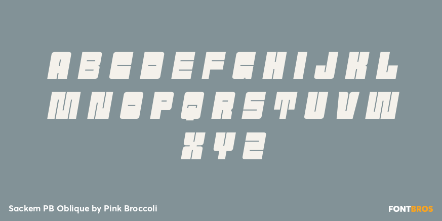 Sackem PB Oblique Font Poster #2