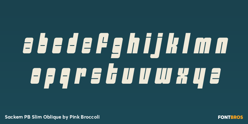 Sackem PB Slim Oblique Font Poster #3