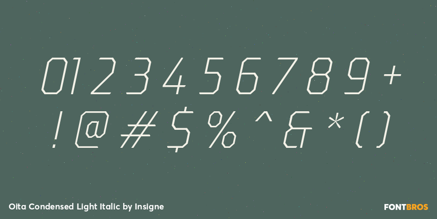 Oita Condensed Light Italic Font Poster #4