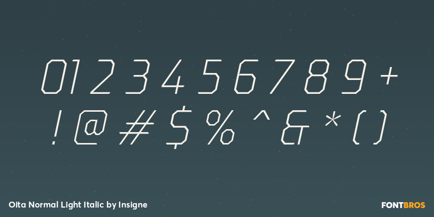 Oita Normal Light Italic Font Poster #4