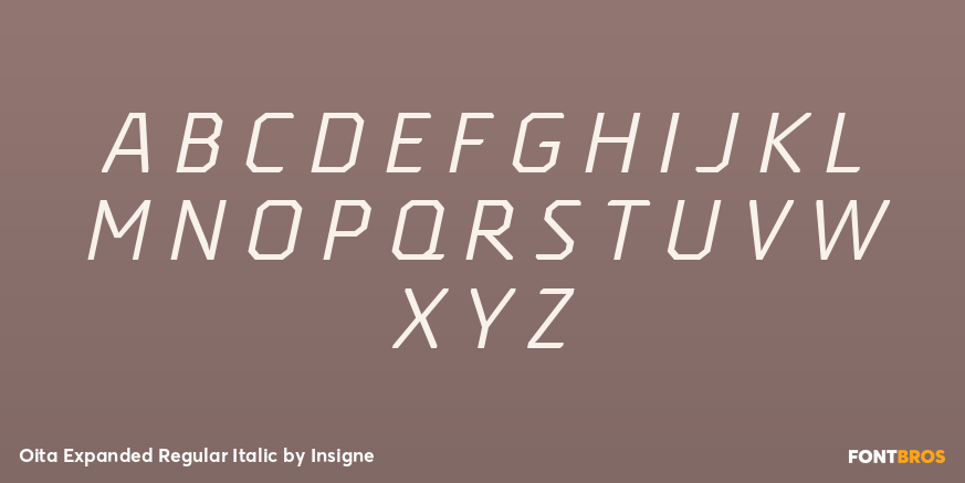 Oita Expanded Regular Italic Font Poster #2