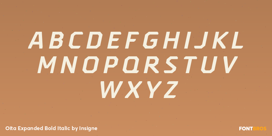 Oita Expanded Bold Italic Font Poster #2