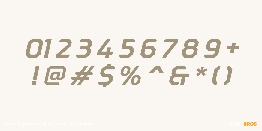 Oita Expanded Bold Italic Font Poster #4