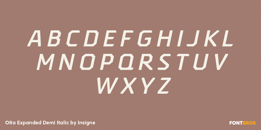 Oita Expanded Demi Italic Font Poster #2