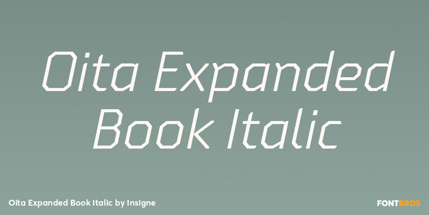 Oita Expanded Book Italic Font Poster #1