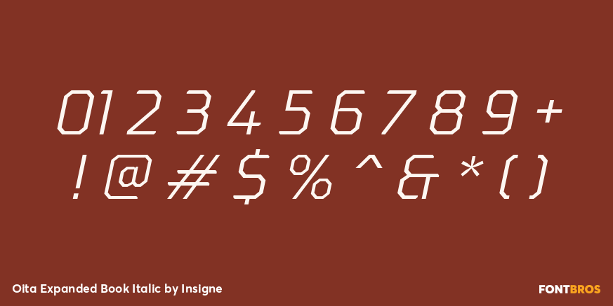 Oita Expanded Book Italic Font Poster #4