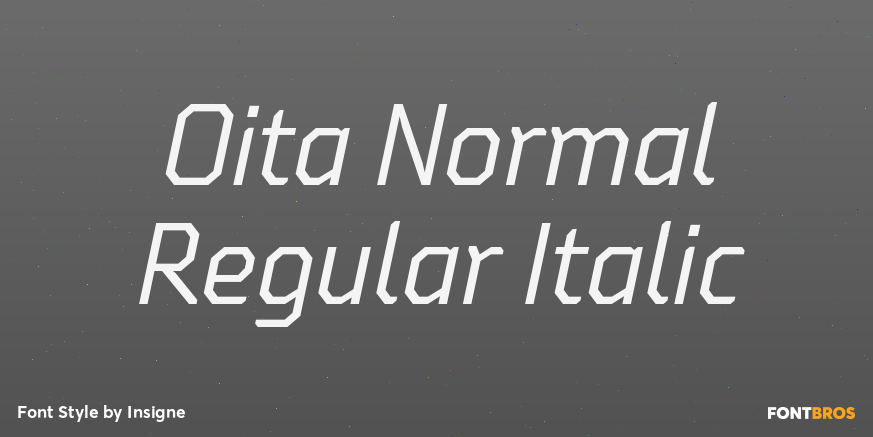 Oita Normal Regular Italic Font Poster #1