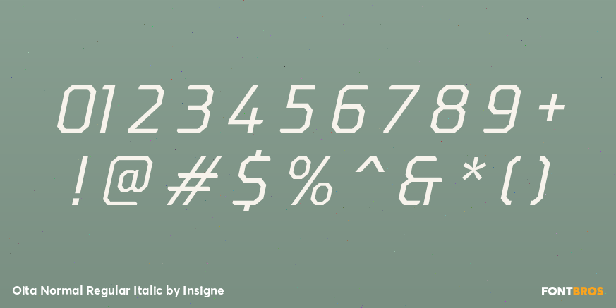 Oita Normal Regular Italic Font Poster #1