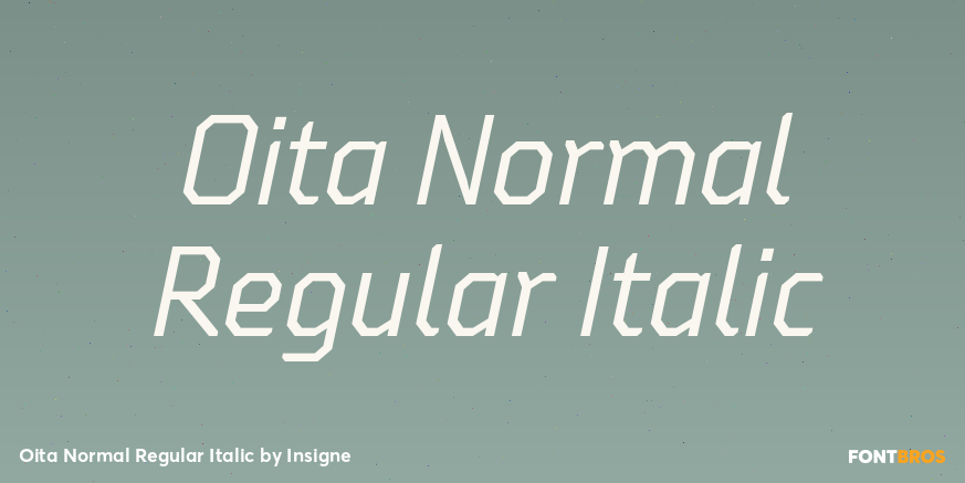 Oita Normal Regular Italic Font Poster #1