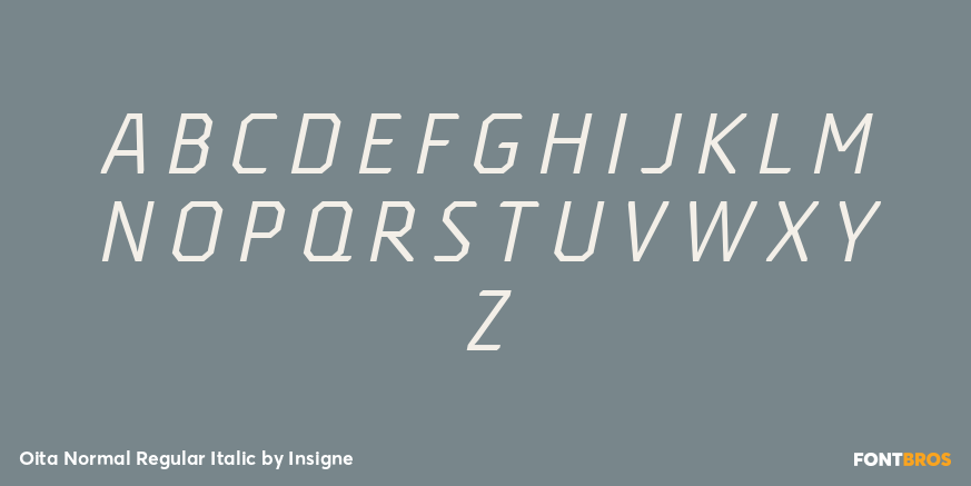 Oita Normal Regular Italic Font Poster #2